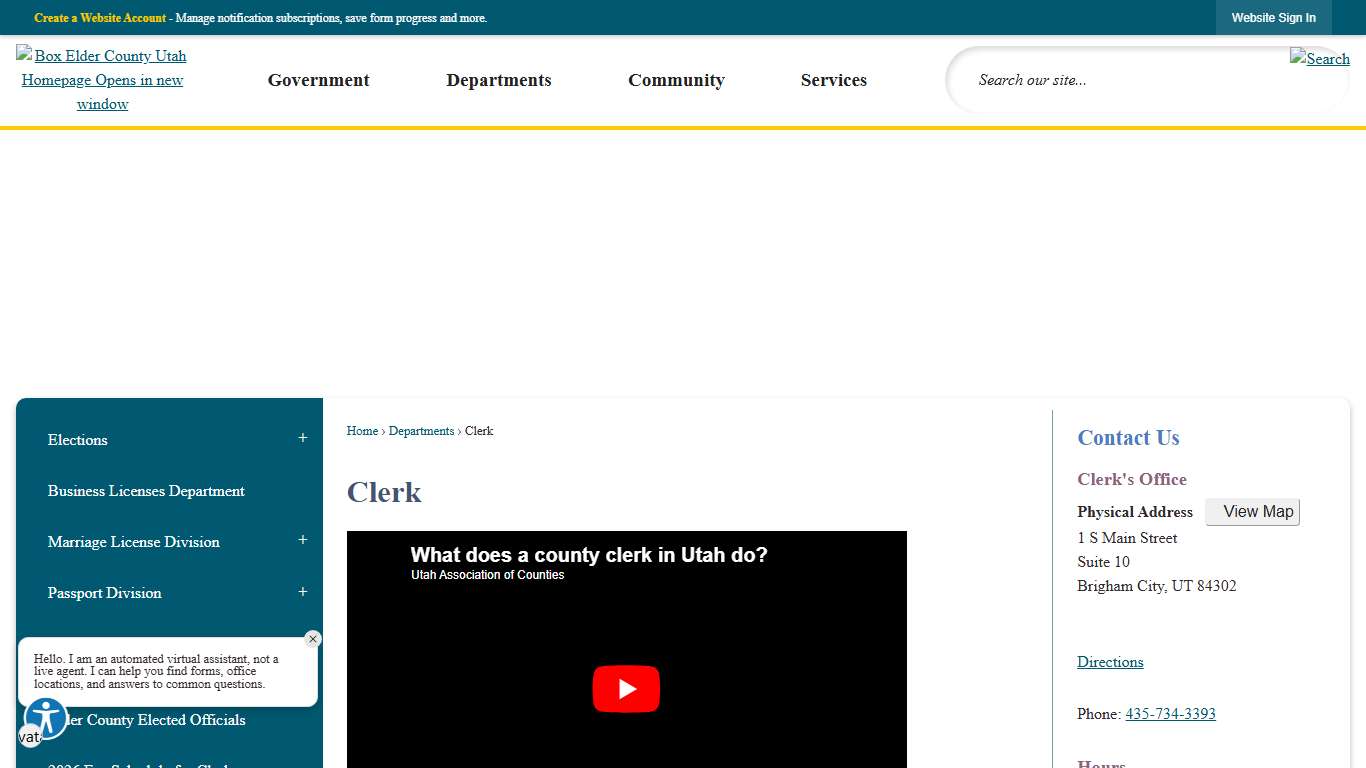 Clerk | Box Elder County, UT