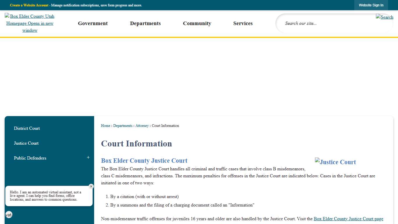 Court Information | Box Elder County, UT